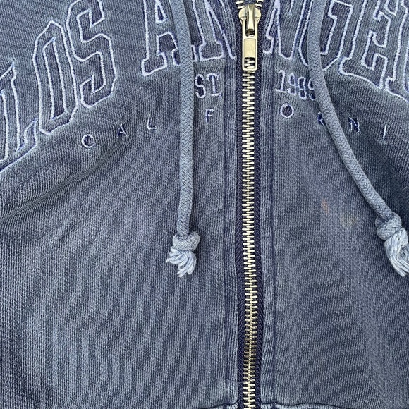 Blue Washed Los Angeles Zip Up - Picture 2 of 4
